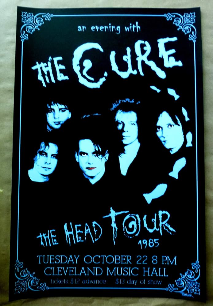 Amazon.com: The Cure FRAMED POSTER October 22 1985 Cleveland Ohio
