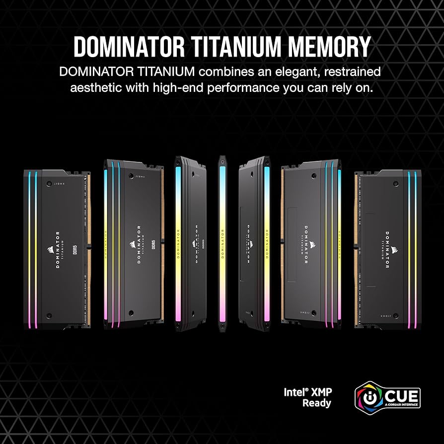 CORSAIR Dominator Titanium RGB DDR5 RAM 96GB (2x48GB) DDR5 6600MHz