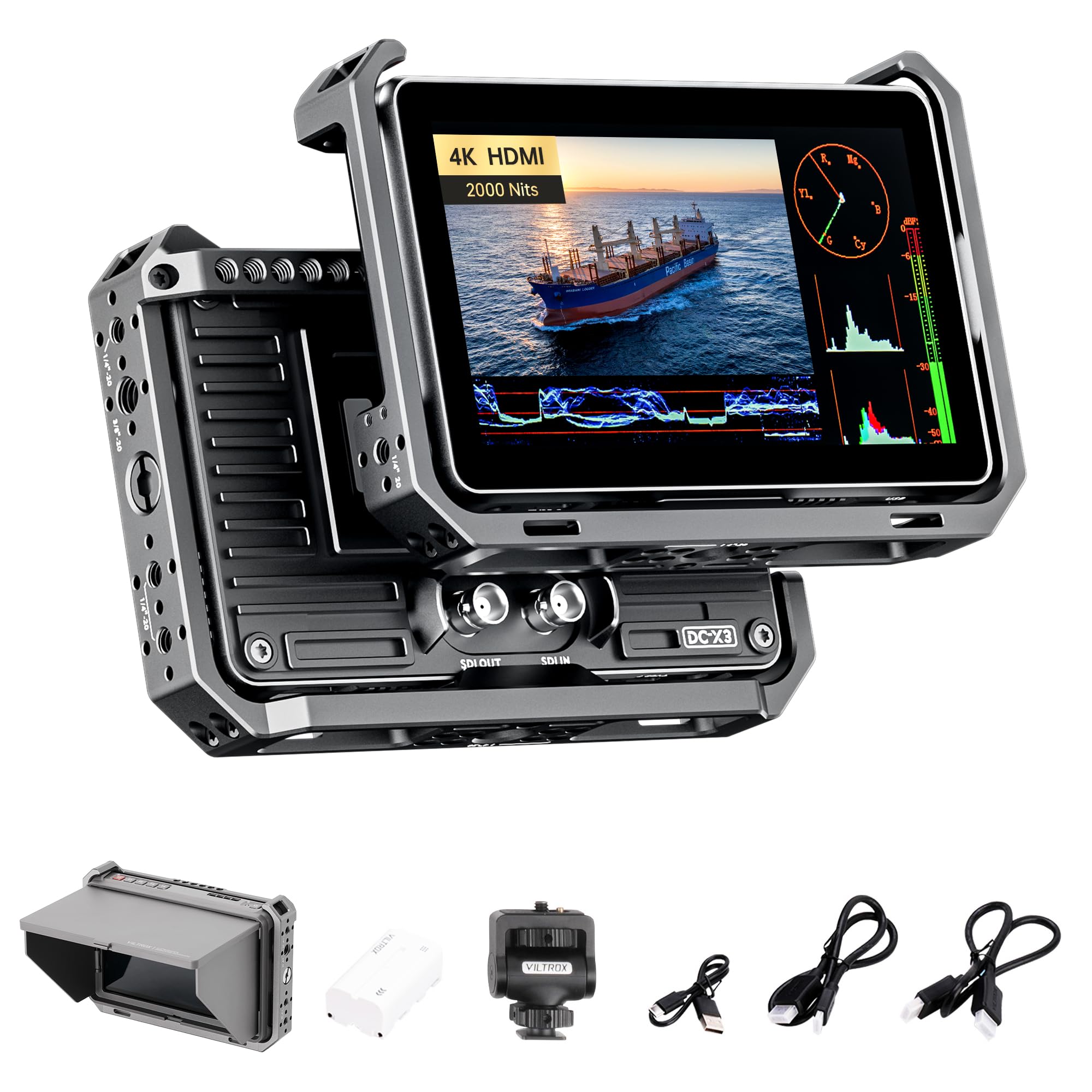 Amazon.com : VILTROX DC-X3 Camera Field Monitor Kit with Rig Cage