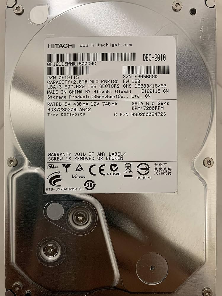 Amazon | 日立 HGST 3.5inch 7200rpm 2.0TB 64MB SATA 6.0Gbps 0S03191