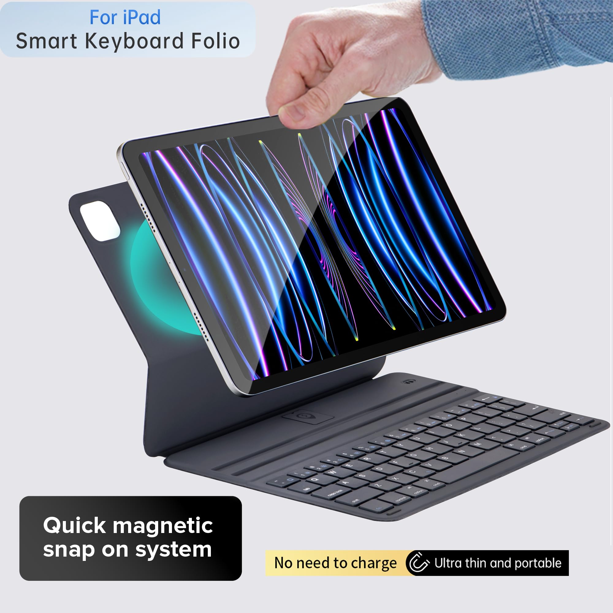 Amazon.com: InUnion Smart Keyboard Folio for iPad 10th Generation