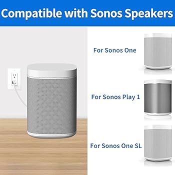 Amazon.com: Pair of 1.15Ft Short Power Cord for Sonos One/One SL