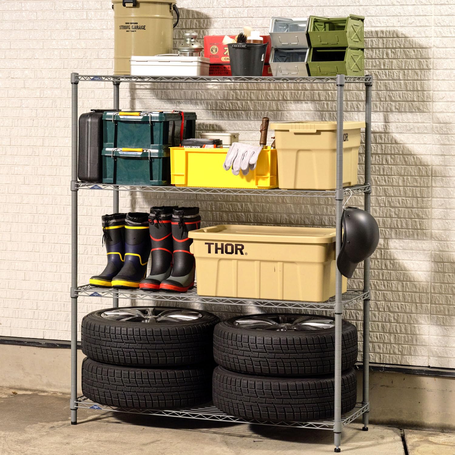 Amazon.co.jp: ドウシシャ サビにくい 屋外用ラック 幅120 ルミナス