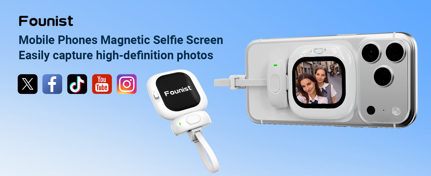 Amazon.com: Founist Vlogmate Mini Phone Vlog Selfie Monitor Screen