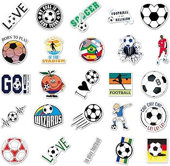 Amazon.co.jp: サッカーステッカーセット 50枚 防水ステッカー