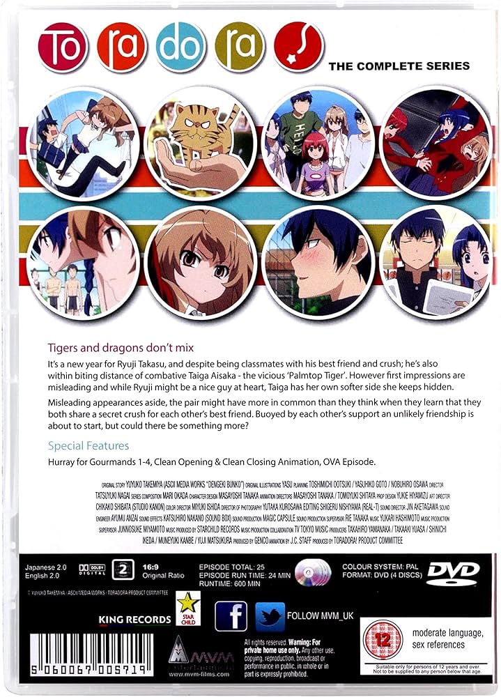 Amazon.co.jp: とらドラ! コンプリート DVD-BOX (全25話, 600分) 竹宮