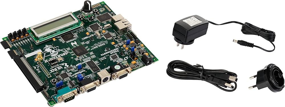 Xilinx Spartan 3E Starter Kit, 12 V, 1 A, 28 cm x 20 cm x 8, Green