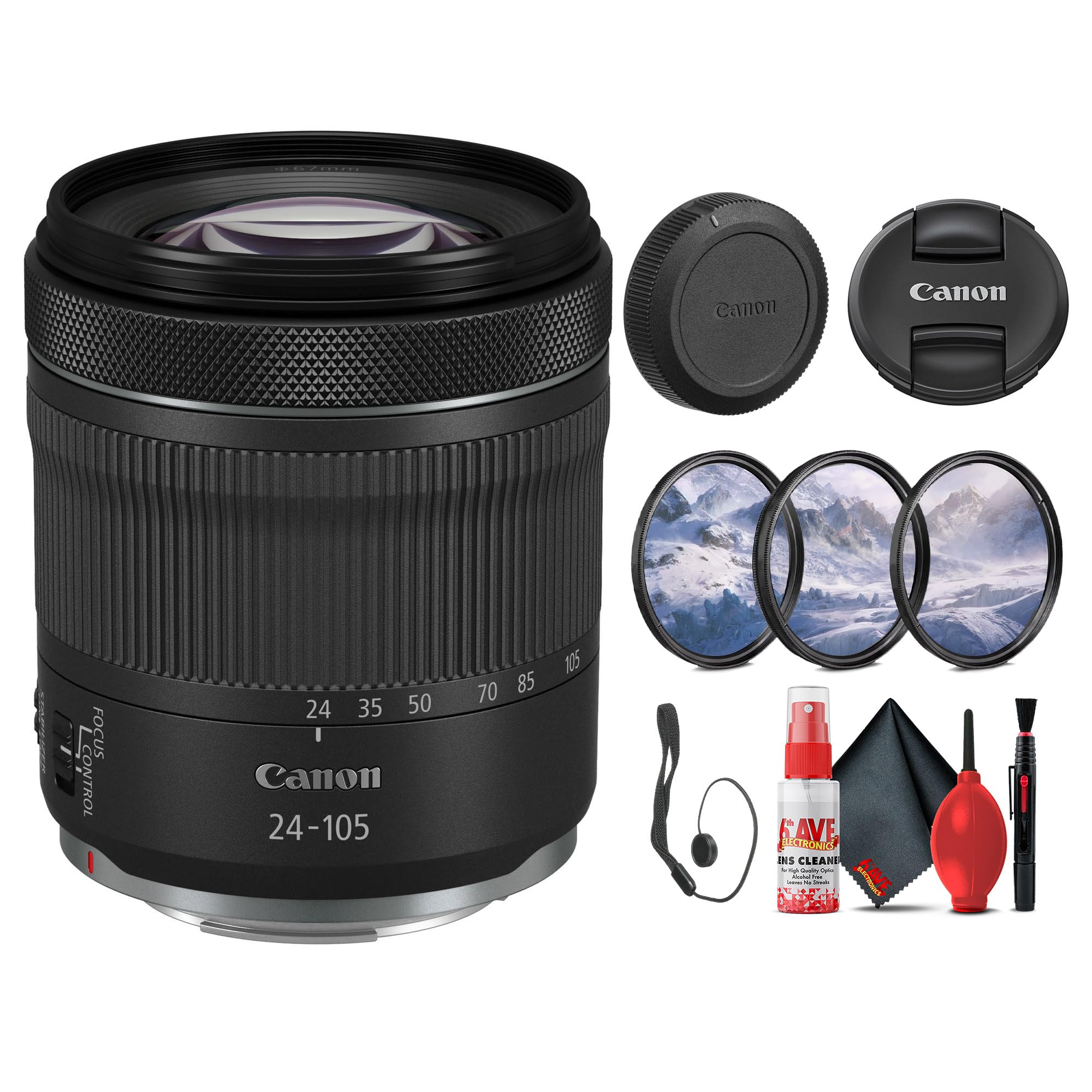 Amazon.com : Canon RF 24-105mm f/4-7.1 is STM Lens (4111C002) +