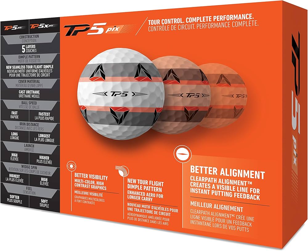 Amazon.co.jp: TaylorMade TP5 Pix 2.0 ゴルフボール ダース