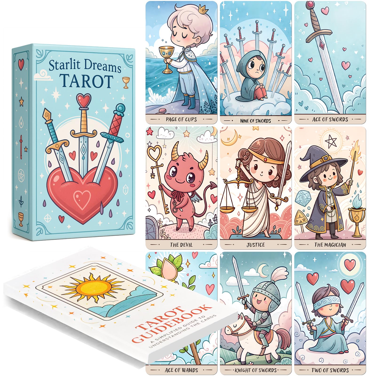 Amazon.com: Starlit Dreams Tarot, Whimsical Tarot and Oracle Cards