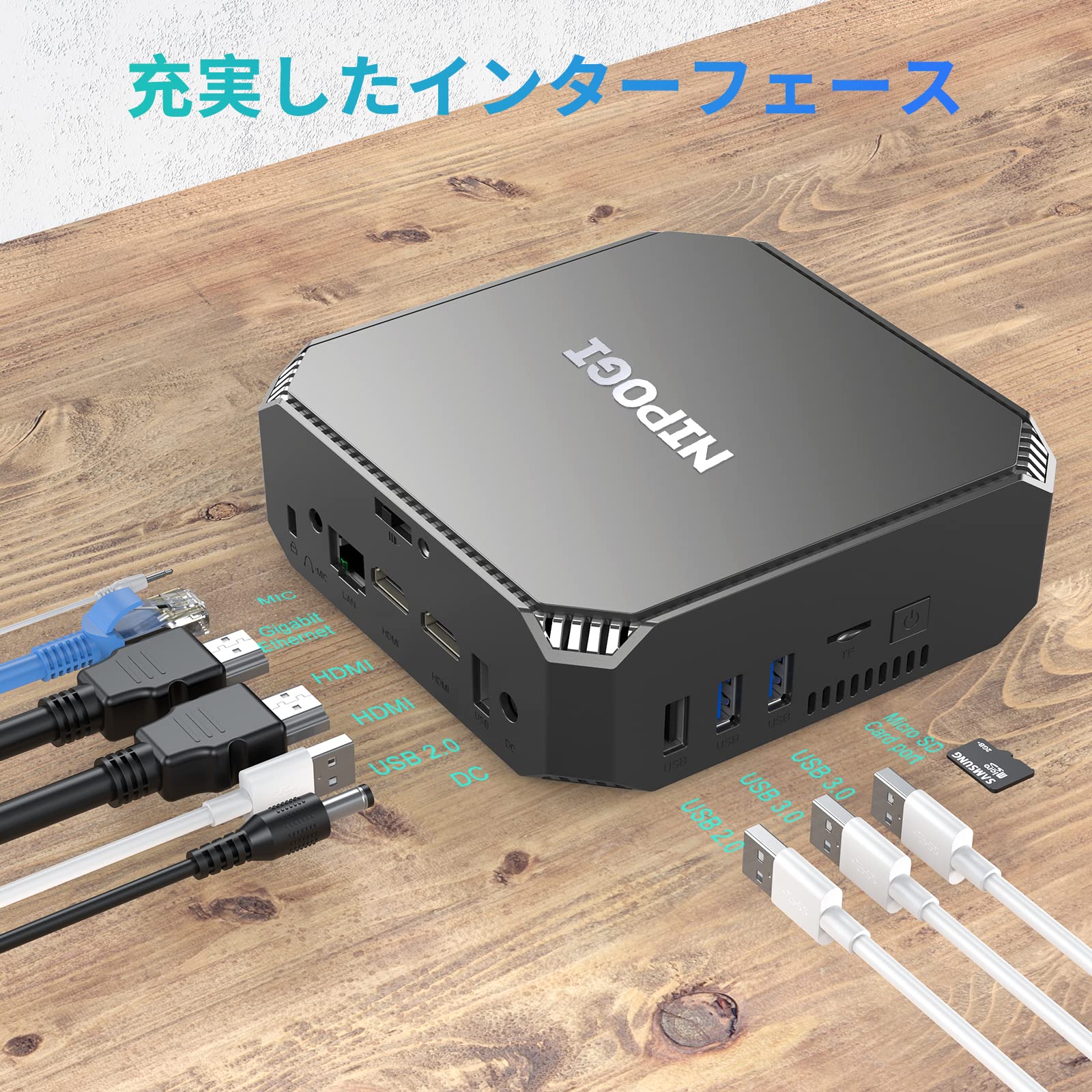 Amazon.co.jp: NiPoGi ミニpc Windows 11 Pro、8GB DDR4 128GB SSD