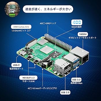 Amazon.co.jp: RasTech Raspberry Pi 4 Model B(RAM 4GB) Pi4 4gb