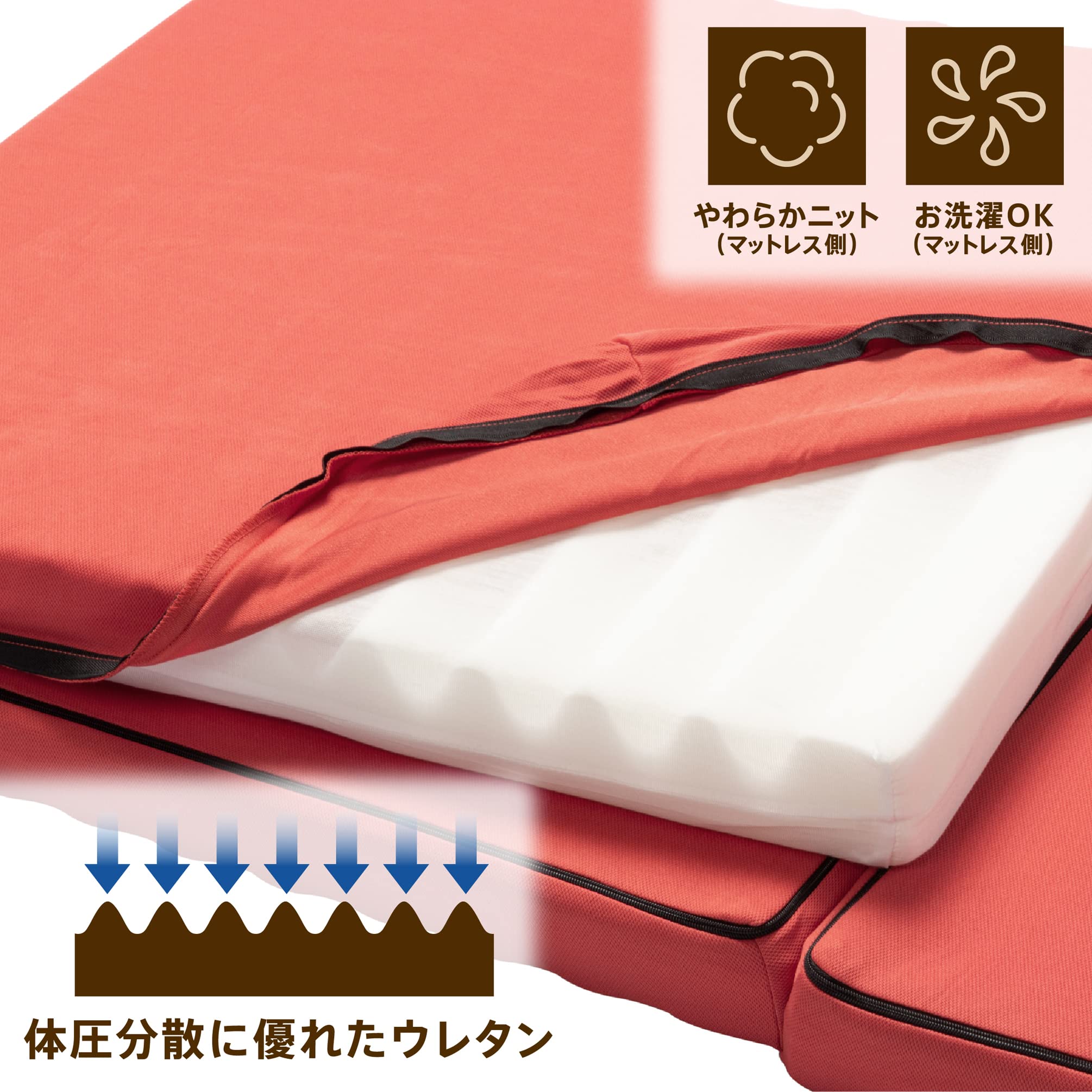 Amazon｜nishikawa 【 西川 】 ごろ寝 マットレス 60X180X6cm 側地