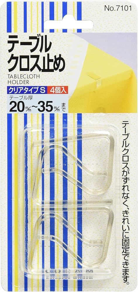 Amazon｜明和グラビア テーブルクロス止め クリアータイプ(S) 7101