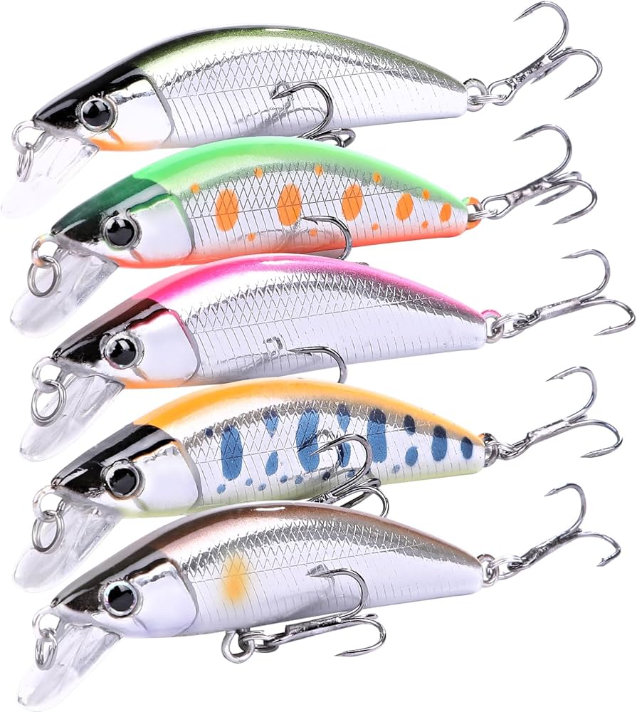 Amazon.co.jp: CONTYU 渓流 ミノートラウトルアー ルアー セット 50mm