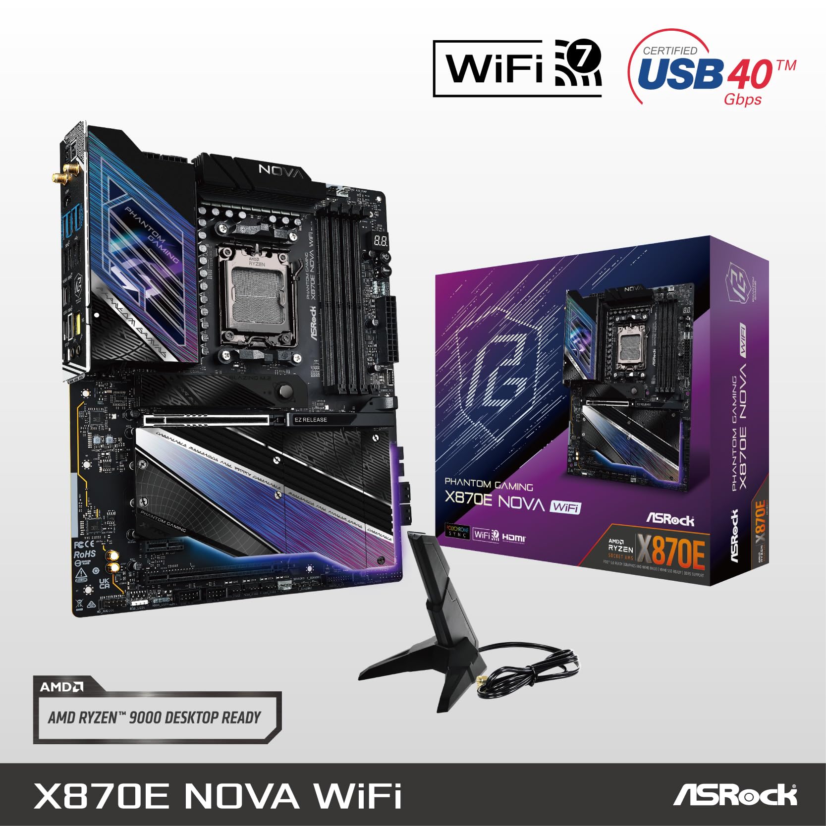 Amazon | ASRock マザーボード X870E Nova WiFi AMD Ryzen 9000