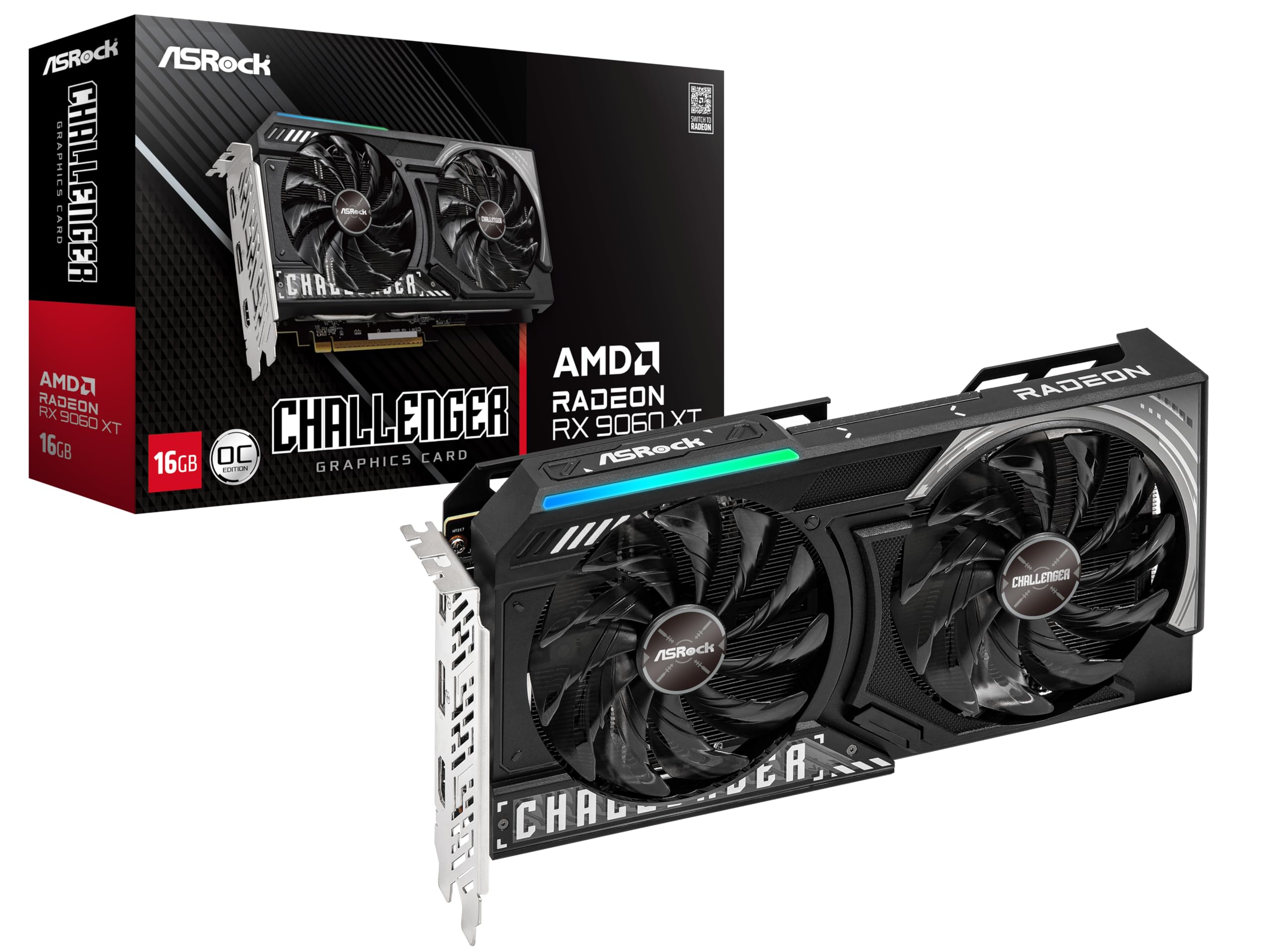 Amazon.com: ASRock Radeon RX 9060 XT Challenger 16GB GDDR6 OC