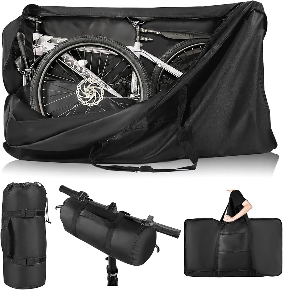 Folding Bike Bag,Sturdy Bicycle Travel Carry Bag with Strong