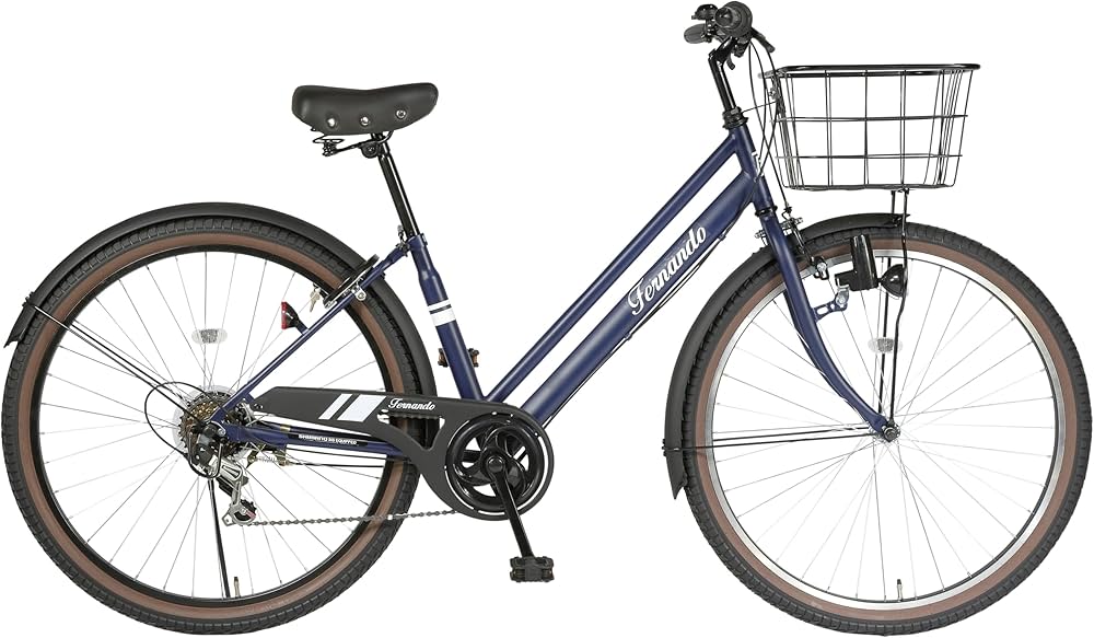 Amazon | 27.5型 6段変速付 シティサイクル マットネイビー ファット