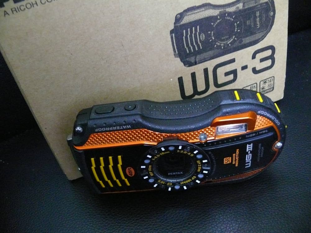 Amazon | PENTAX 防水デジタルカメラ PENTAX WG-3 オレンジ 1cmマクロ