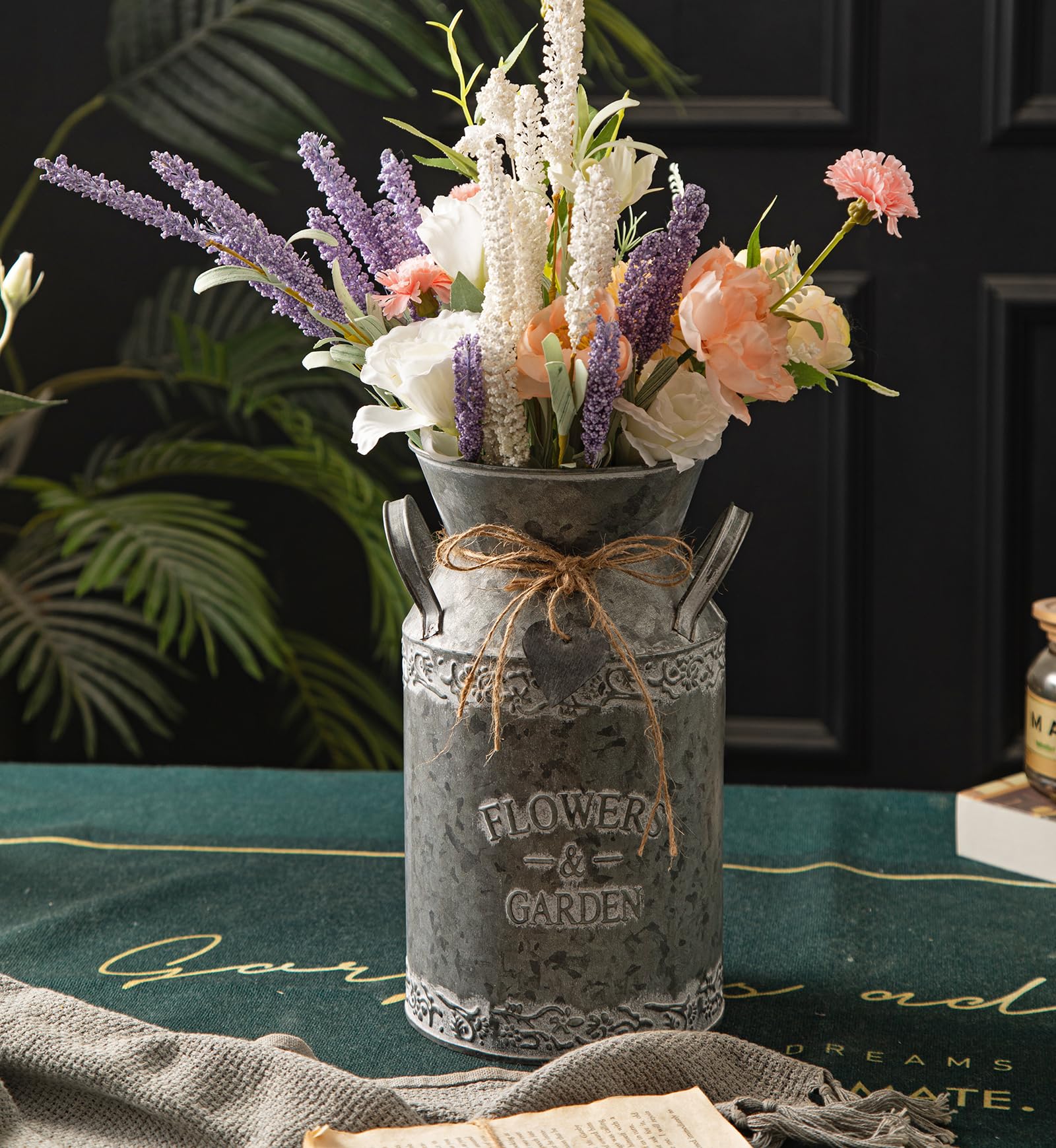 Amazon.com: TIMRIS Vintage Galvanized Metal Milk Can, Farmhouse