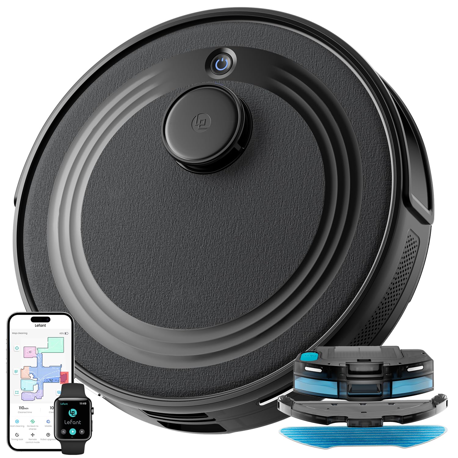 Amazon | Lefant M2 ロボット掃除機 水拭き両用 「マッピング機能