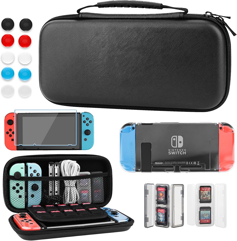 Amazon.com: GLDRAM Black Carrying Case for Nintendo Switch, 11 in