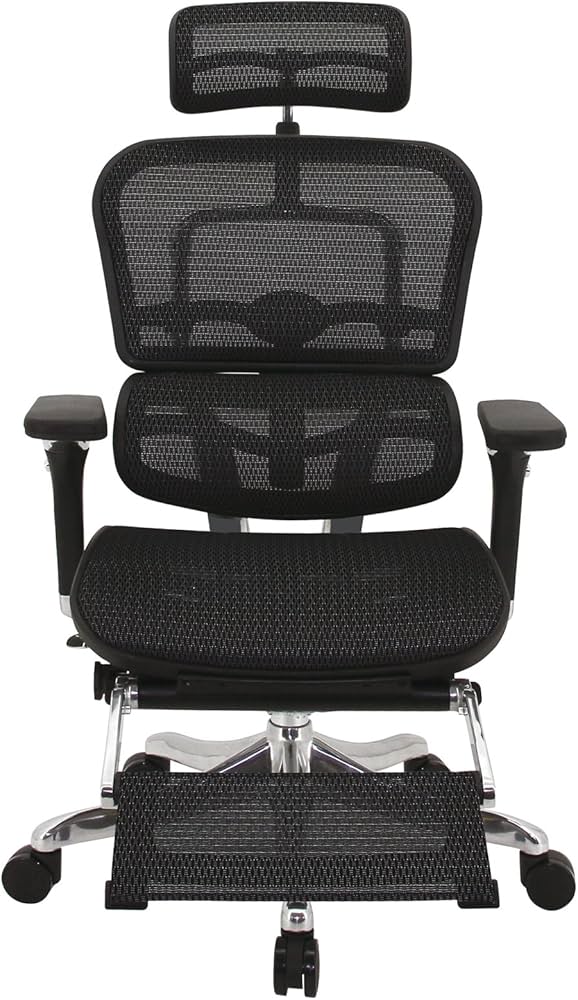 Amazon | エルゴヒューマン オフィスチェア プロ ブラック オットマン