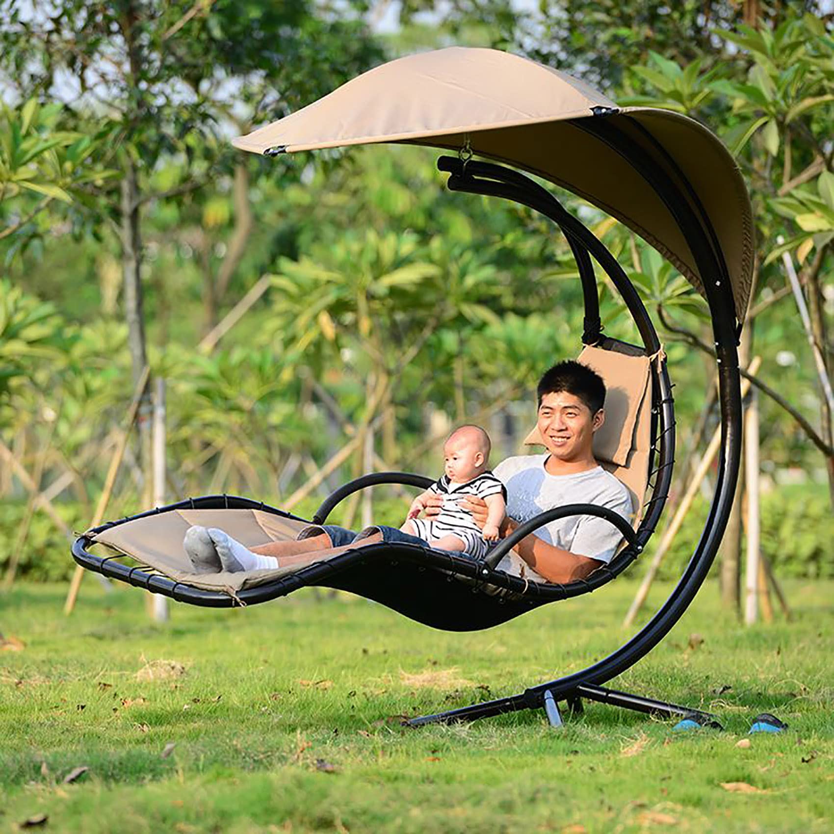 Amazon.co.jp: TRAGLO ハンギングチェア スイングハンモック スイング