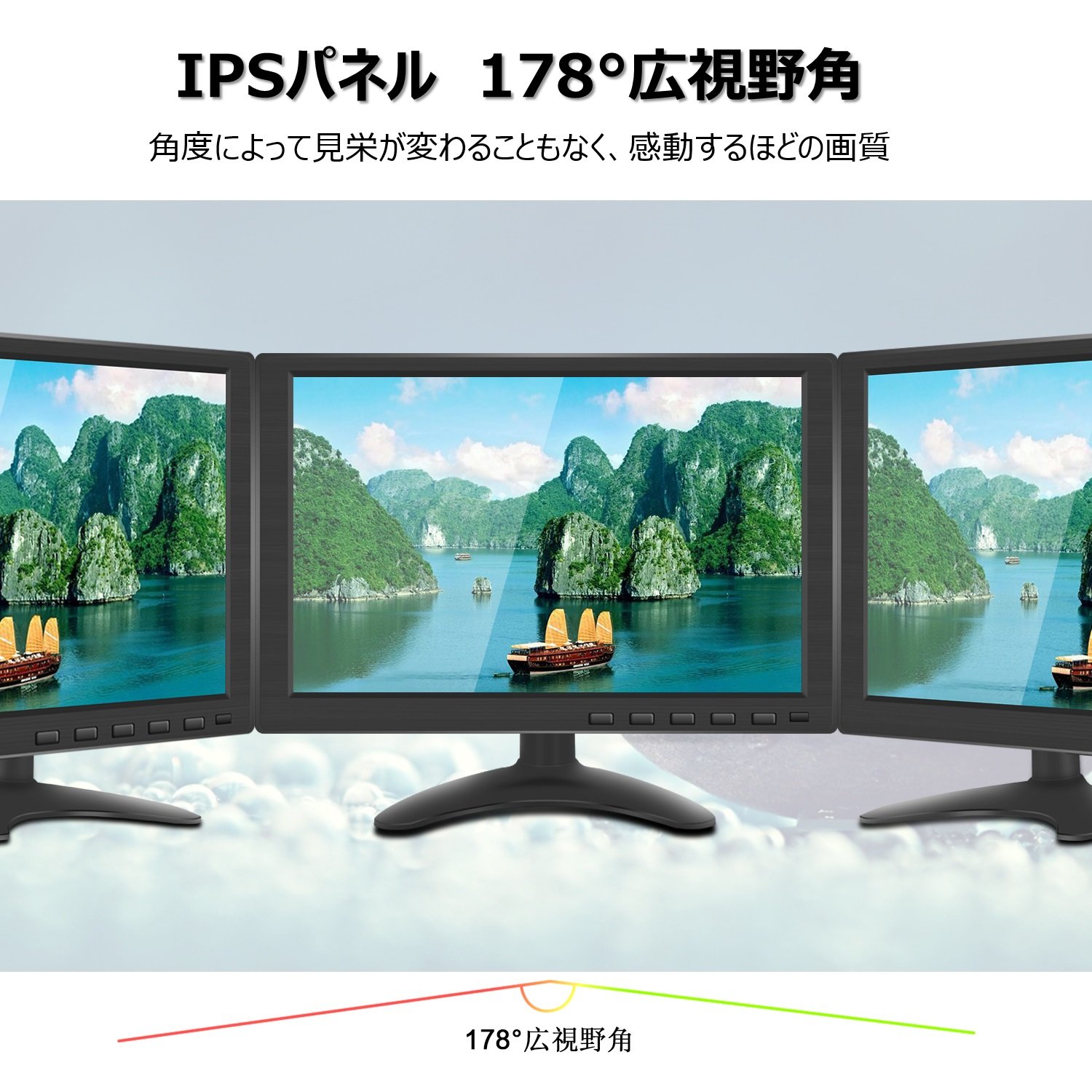 Amazon.co.jp: 10.1インチ 液晶 小型 モニター IPS 1280*800 全視野