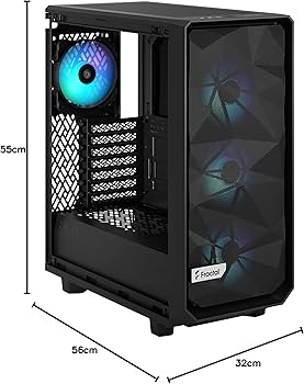 Amazon | Fractal Design Meshify 2 コンパクト ブラック TG ライト