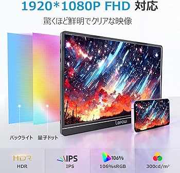 Amazon.co.jp: モバイルモニター Lepow 15.6インチ106%sRGB 広色域