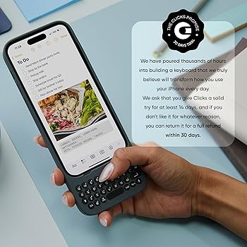 Clicks Keyboard for iPhone 15 Pro Max – Keyboard Case for Premium