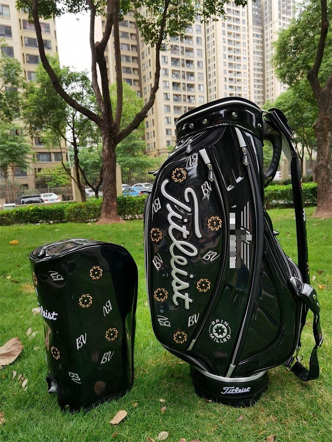 Amazon | LEMMAN キャディバッグ PUレザー スポーツゴルフバッグ