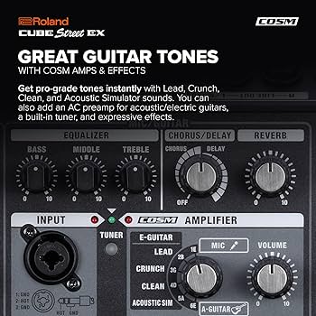 Amazon.com: Roland Cube Street EX | Battery-Powered 50W Stereo