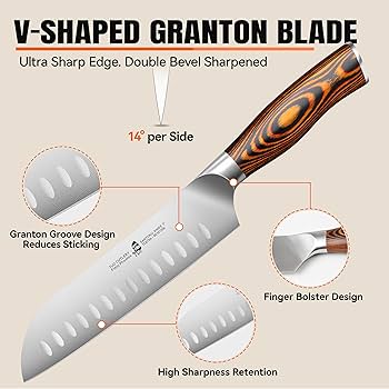 Amazon.com: TUO Santoku Knife, 7 inch Japanese Chef Knife for