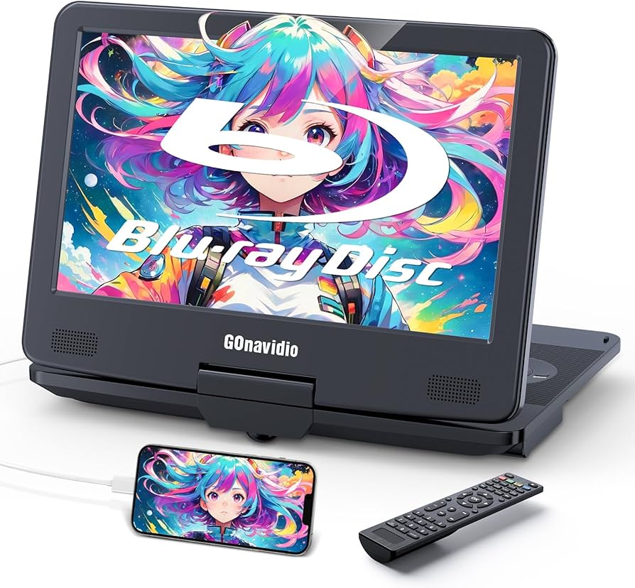 Amazon | GOnavidio ポータブルブルーレイプレーヤー HDMI入力 スマホ