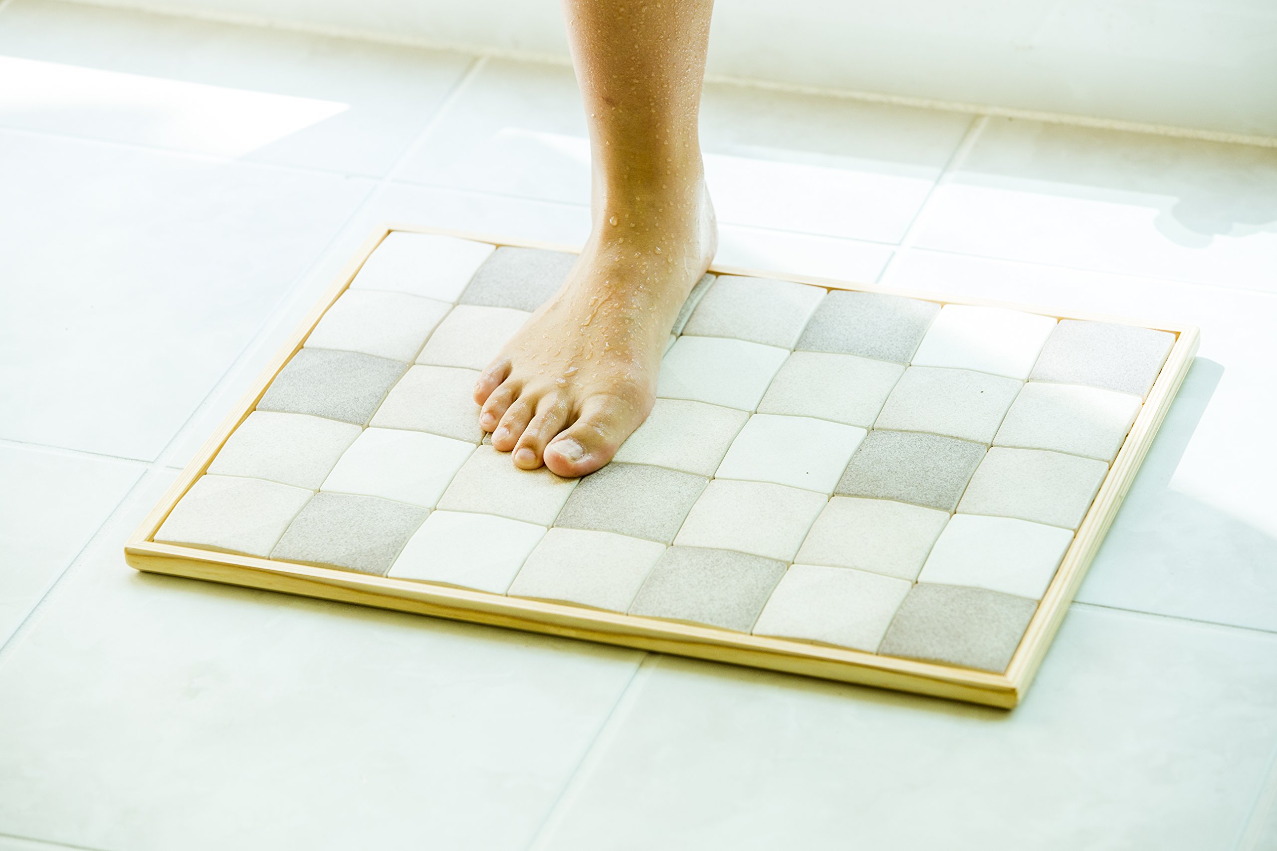 Amazon.co.jp: 日本エムテクス エッグタイルバスマットUFUFU(ウフウフ