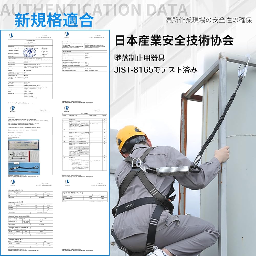 Amazon.co.jp: [OVZEXAO] ランヤード 新規格 フルハーネス用 墜落制止