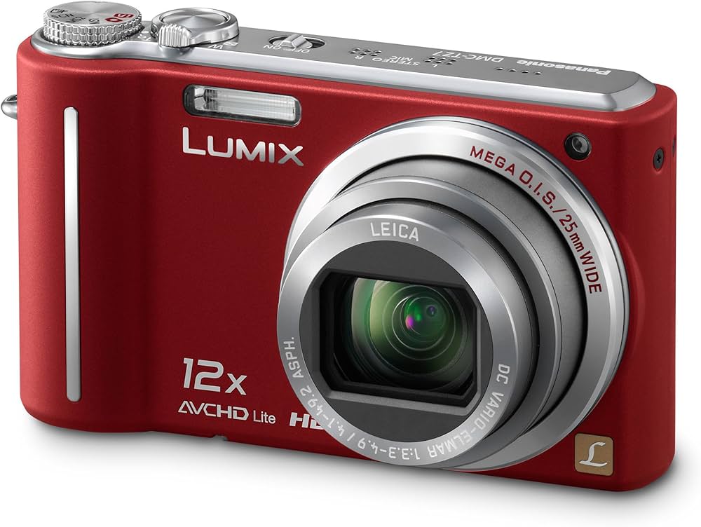 Panasonic Lumix TZ7 Digital Camera - Red (10.1MP, 12x Optical Zoom