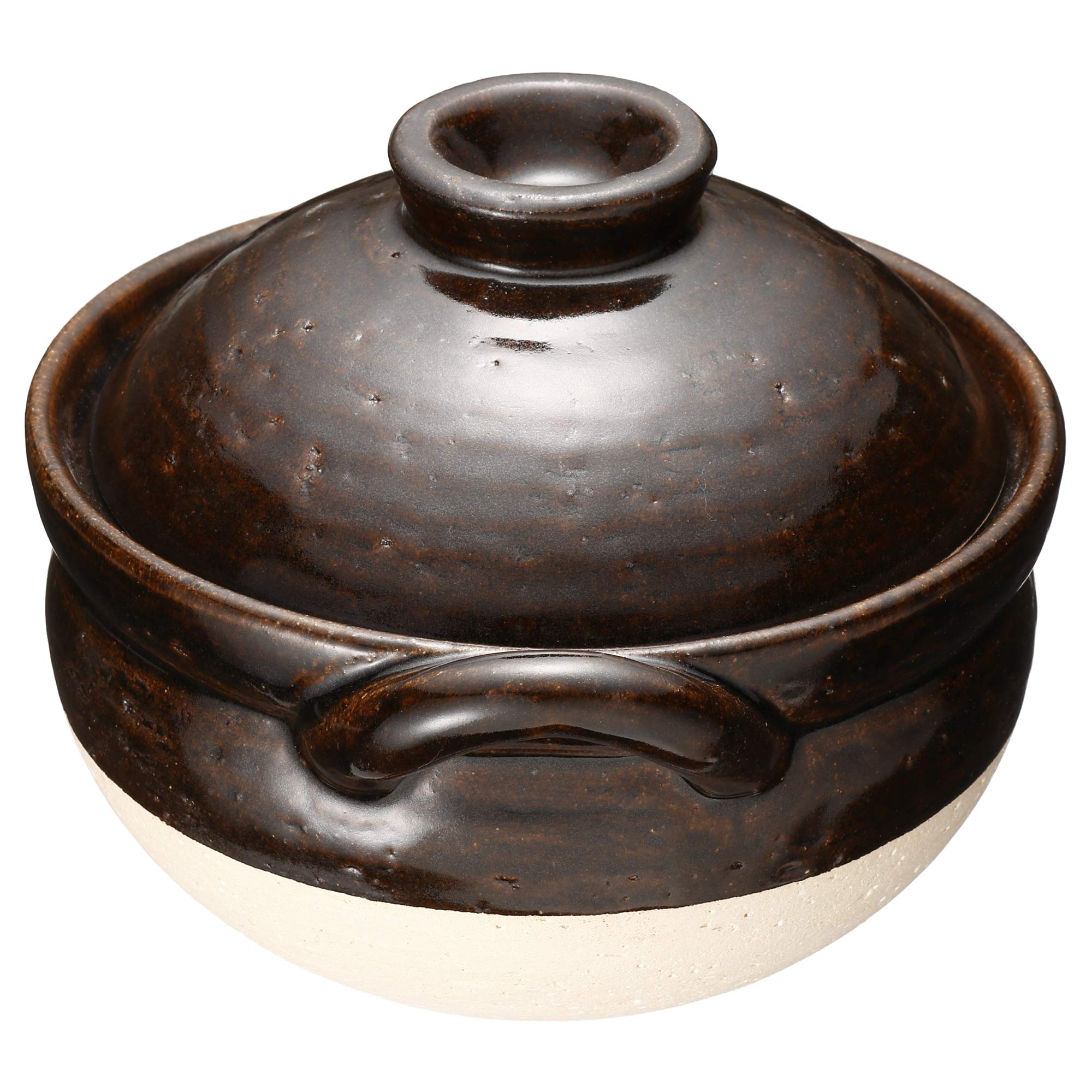 Amazon.co.jp: 長谷園 伊賀土鍋 アメ釉 雑炊鍋(1-2人用) 直火対応 NNM