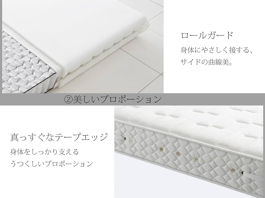 Amazon.co.jp: 日本ベッド製造 マットレス ホワイト 幅98cm ビーズ