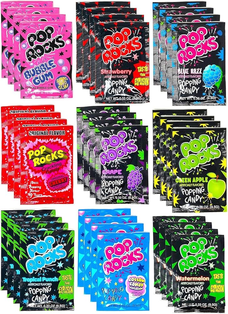 Pop Rocks Candy Variety Pack Popping Candy - Pop Rocks Bulk Candy