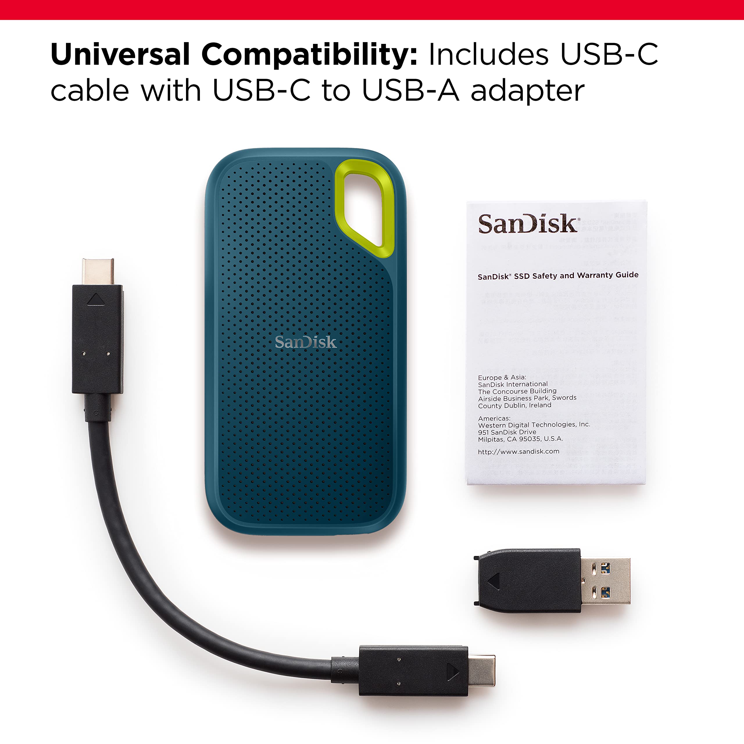 Amazon.com: SanDisk 4TB Extreme Portable SSD - Up to 1050MB/s, USB