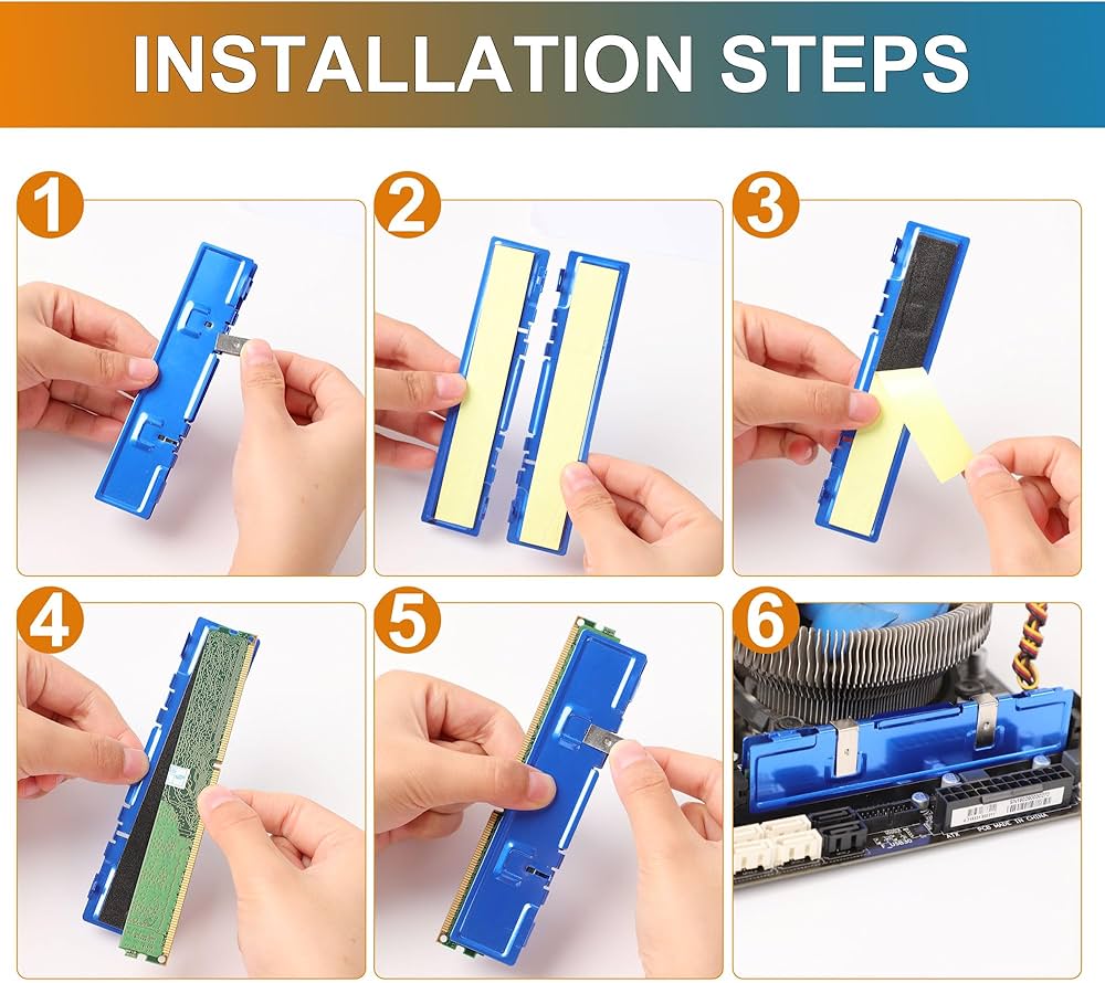 Amazon.co.jp: uxcell ブルーアルミニウムヒートシンク DDRメモリ