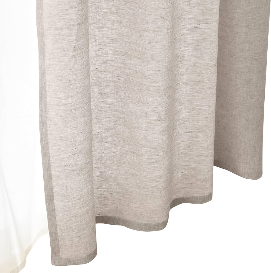 Amazon｜無印良品 麻平織ノンプリーツカーテン ライトベージュ 幅100