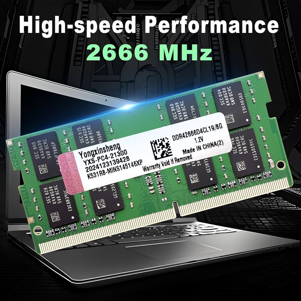 DDR4 SODIMM 2666 MHz 8 GB Laptop RAM PC4-21300 Non-ECC Unbuffered