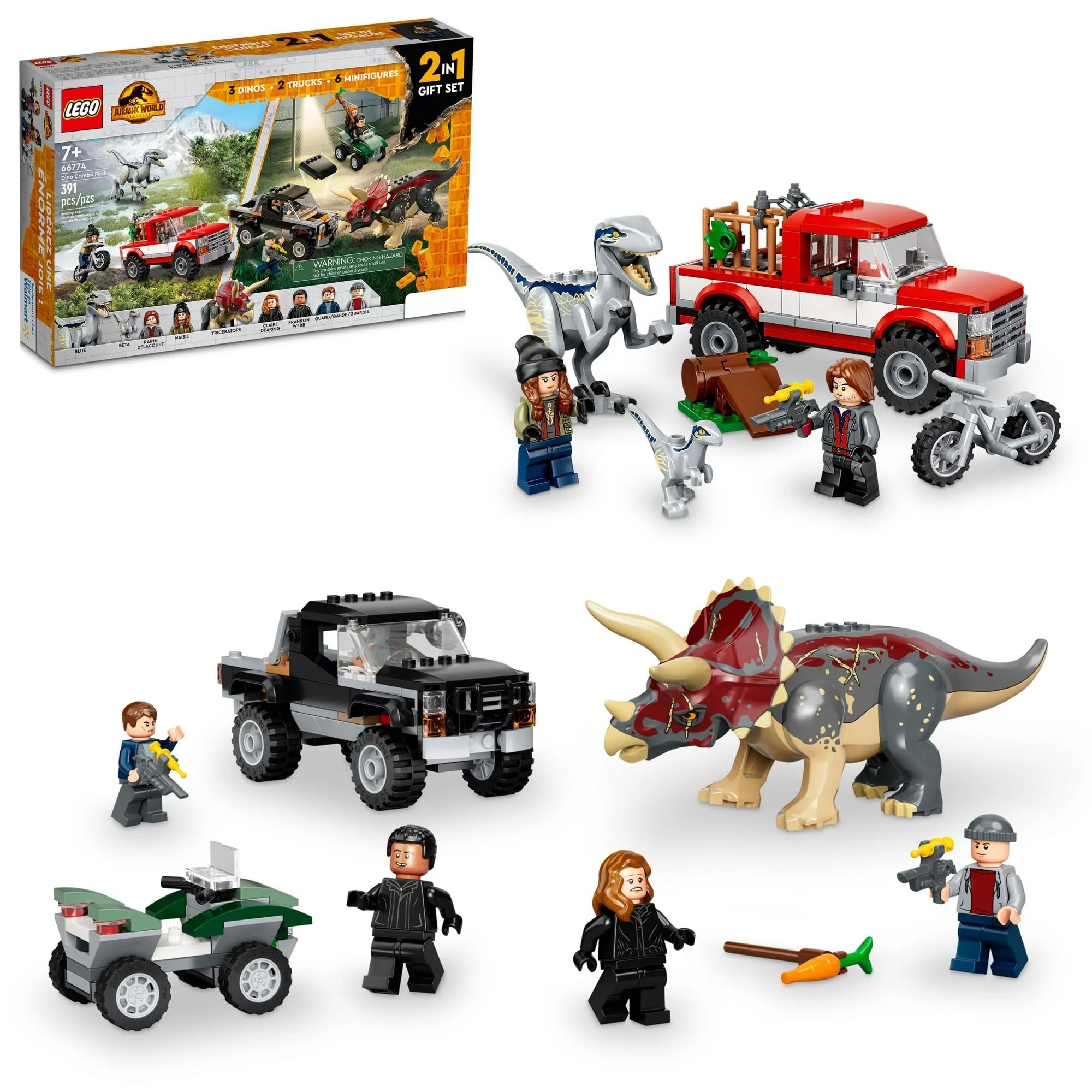 Amazon.com: LEGO Jurassic World Dino Combo Pack 2 in 1 Triceratops