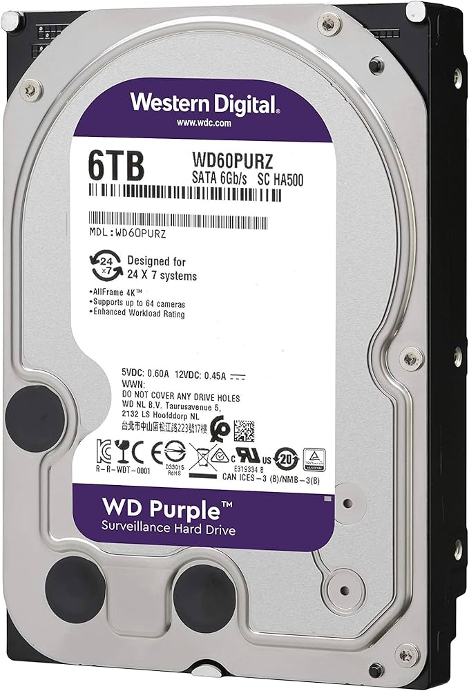 Amazon | Western Digital HDD 6TB WD Purple 監視システム 3.5インチ