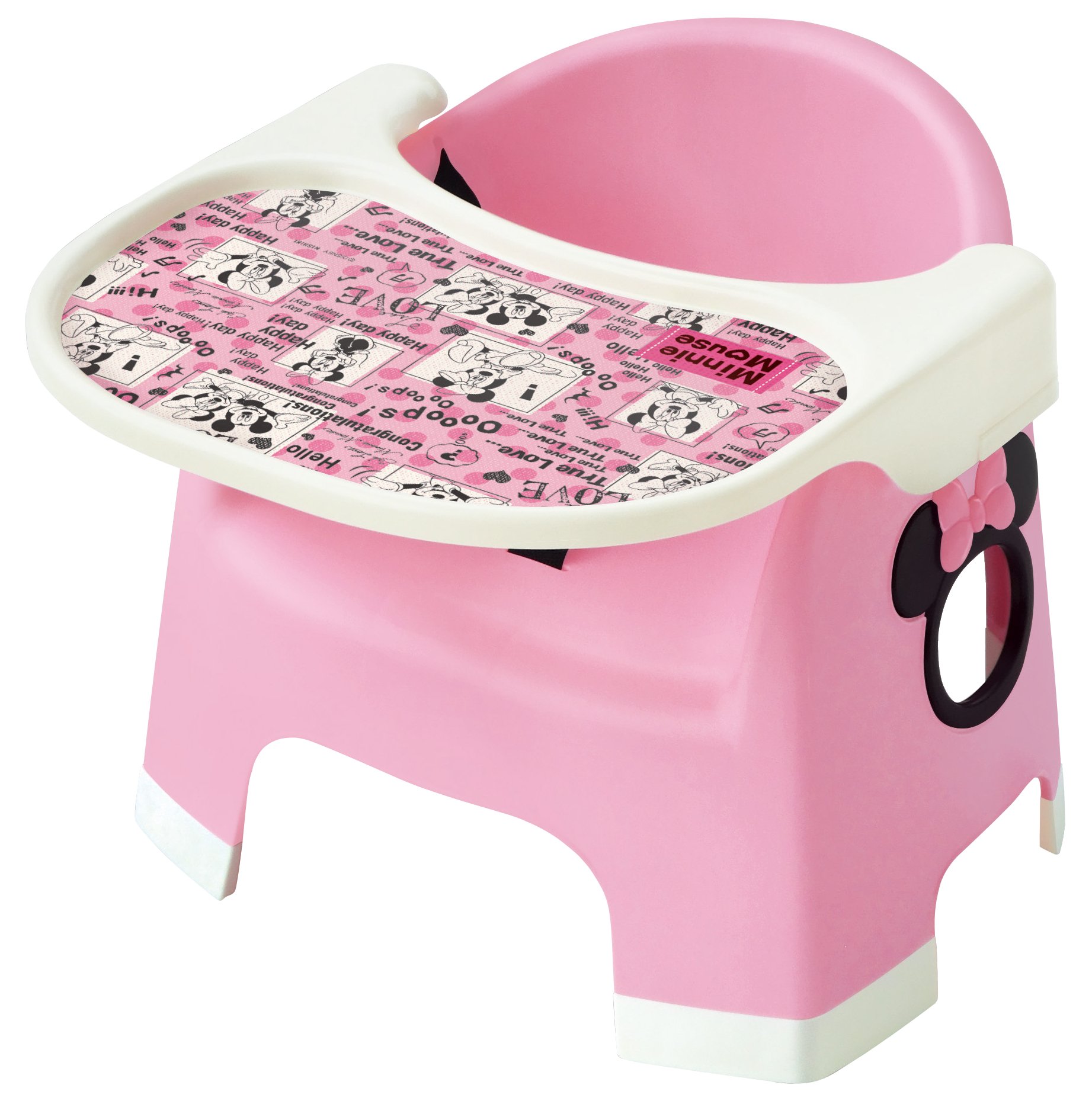 Amazon | 錦化成 ベビーチェア ミニーマウス お食事ローチェア ピーチ